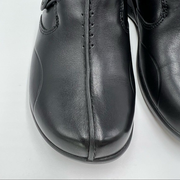 6XW 6 XW Extra Wide Clarks Women's Un.Loop 2 Walk Black Leather‎ Loafer Shoes - Picture 5 of 16